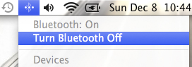 Turn Bluetooth Off