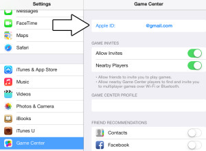 Sign out of Game Center iOS 7