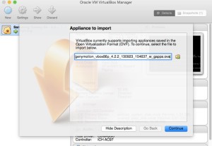 Import OVA File to Virtual Box