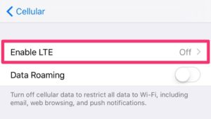 Turn Off LTE